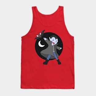 Halloween Vampire with Cute Bat Friend Tank Top